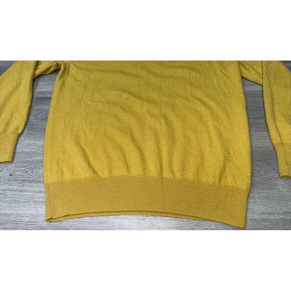 Banana Republic Todd & Duncan 100% Scottish Cashmere Yellow Sweater Mens Size XL - Picture 5 of 11